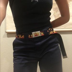 Fire Military Buckle Belt // RARE //